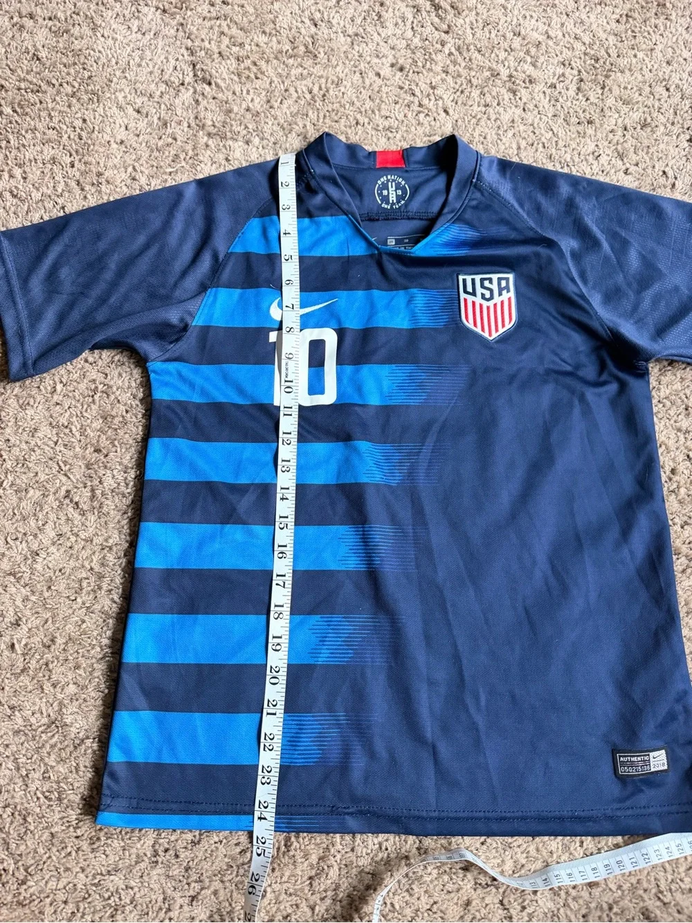 Nike USWNT USA soccer Jersey Carli Lloyd #10 Authentic 2018 United States 28 Med